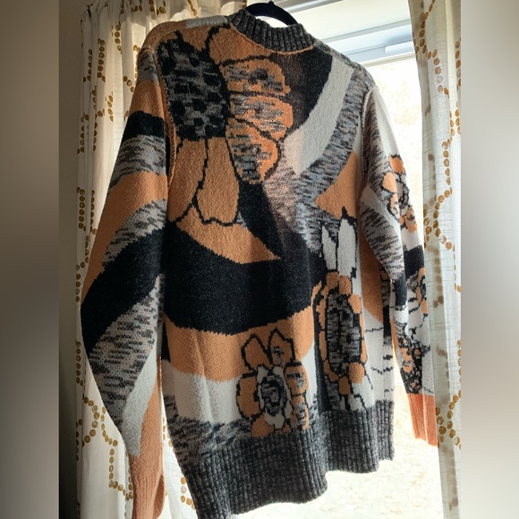 Free People August Cardigan Sweater - Peach Petals XS NWT oversized - Picture 6 of 9